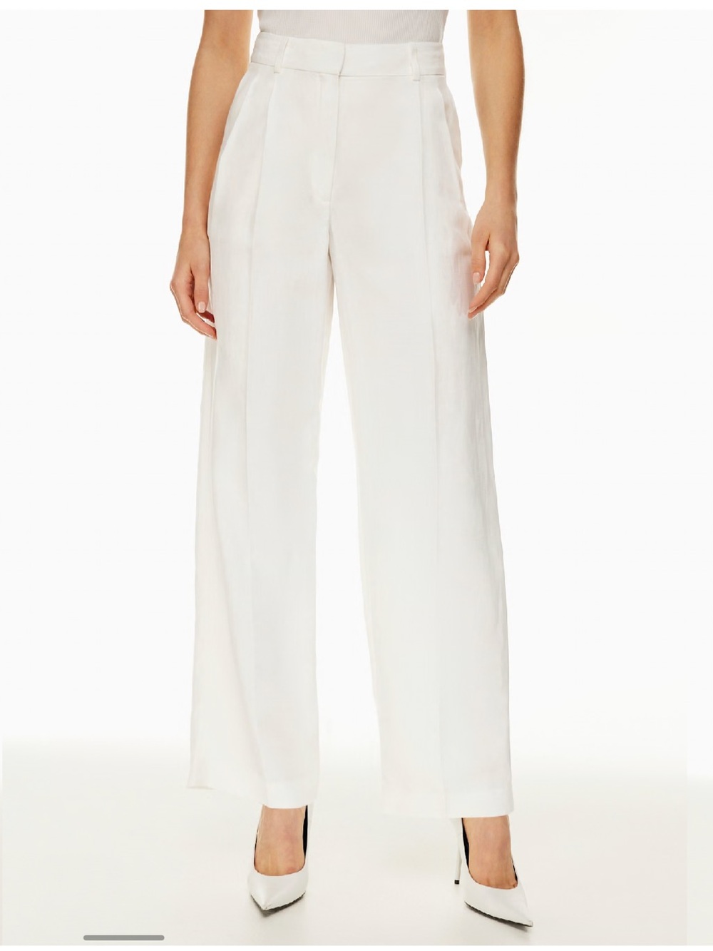 NWOT Aritzia Babaton Pleated Linen Pant
